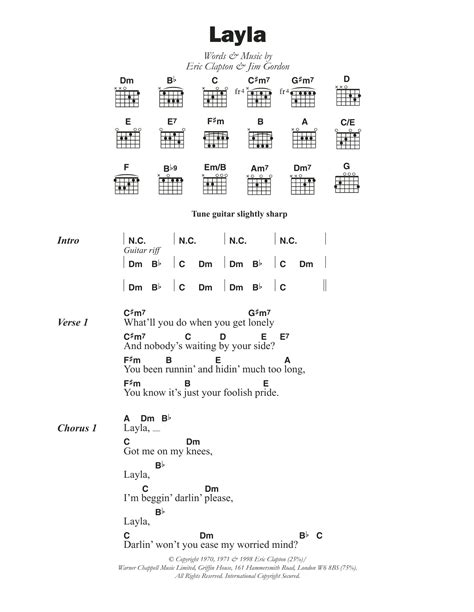 layla chords|layla guitar chords easy.